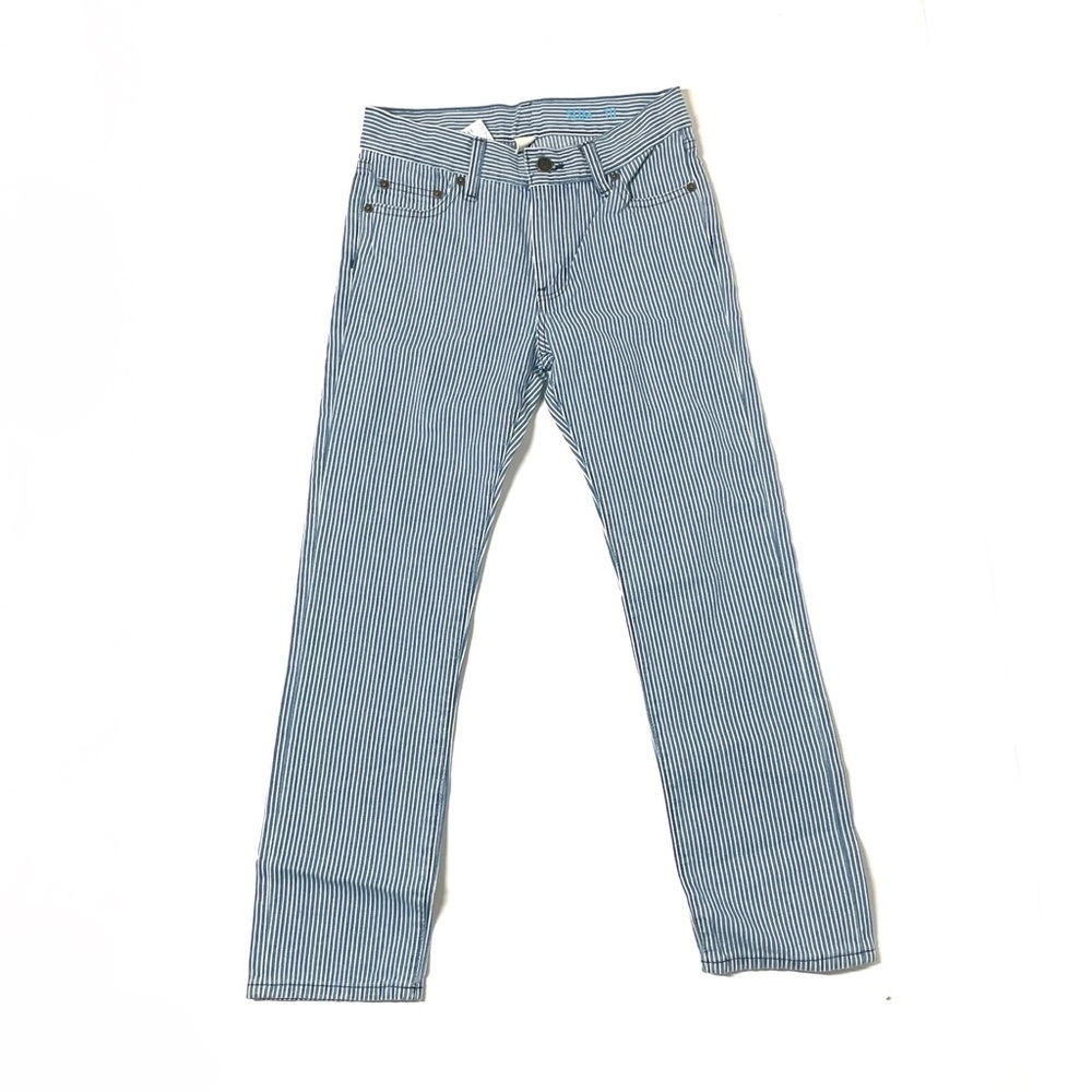 NEW Crewcuts Railroad Pinstripe Jeans Size Slim 10